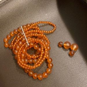 Sassy Jones “Dina” Bracelet & Earrings (Orange)